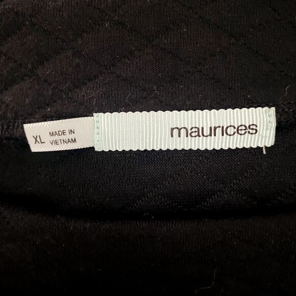 NEW! Maurices Quilted Mini Skirt Zipper Pocket Stretch Knit Black Basic - XL - Picture 4 of 5